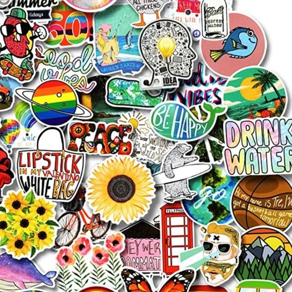 20 Random Stickers | Colorful VSCO Waterproof Vinyl Stickers - Picture 3 of 7
